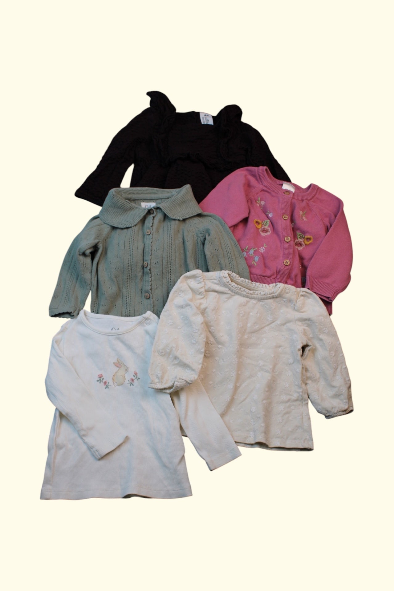 Kidkiddo Bundle 62 Aubergine,Khaki,Rosa, Creme