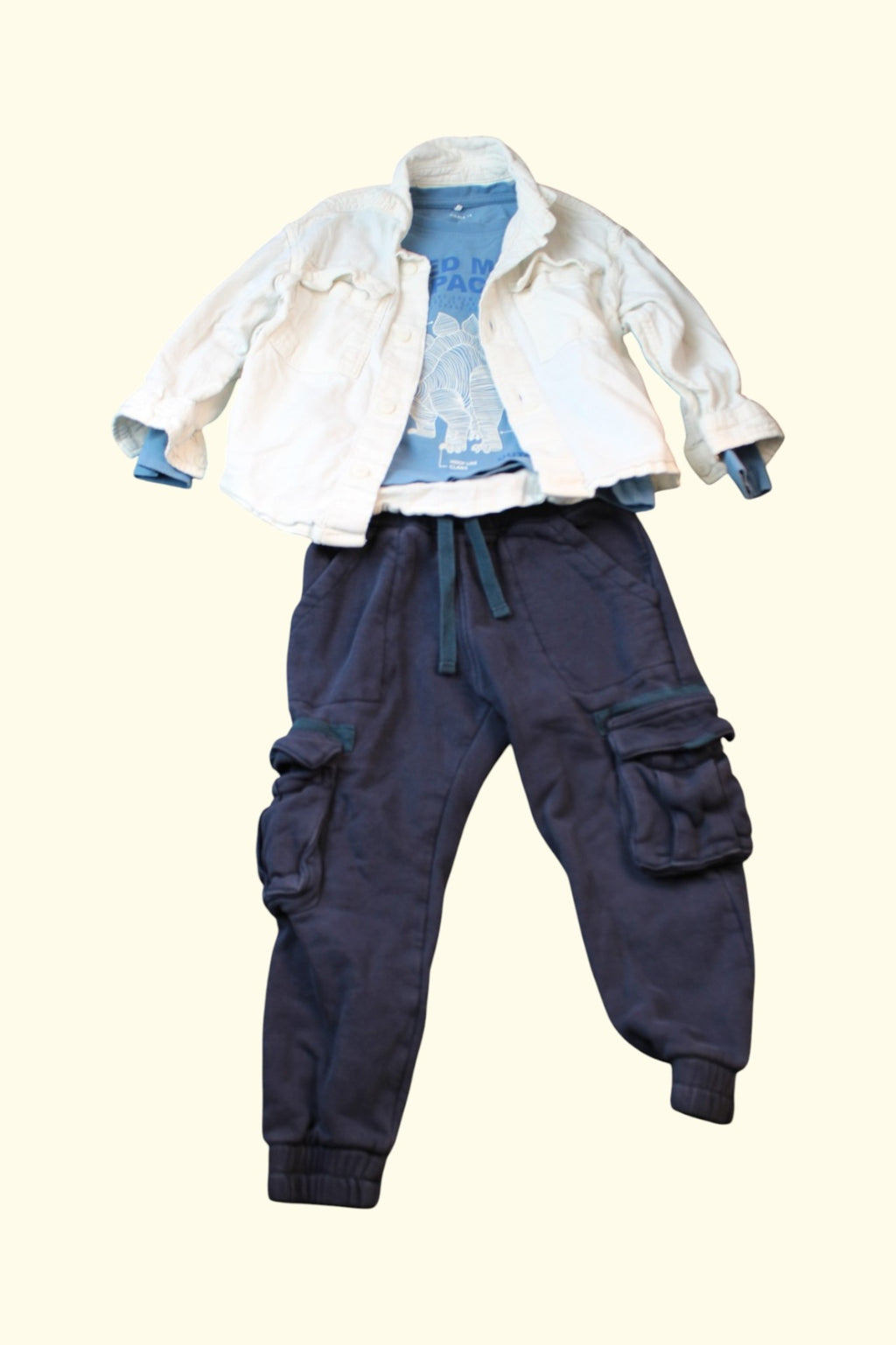 3er Kidkiddo Set 92 Blau, Weiß