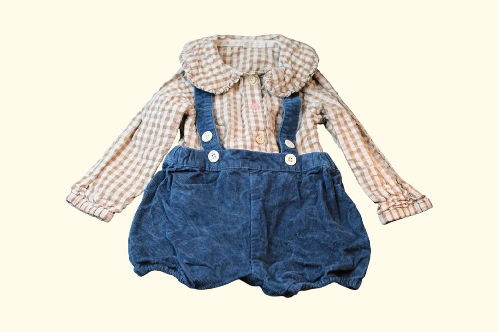 Petit Bateau 2er Kidkiddo Set 80 Beige, Blau