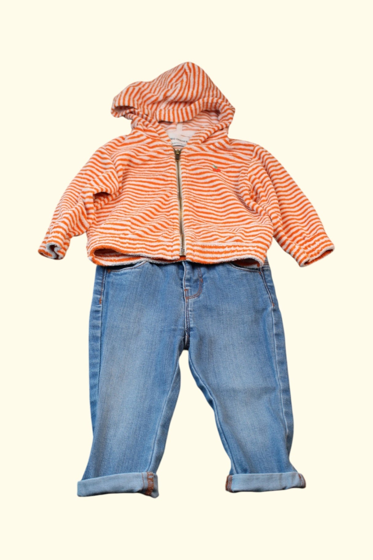 2er Kidkiddo Set 76 Orange, Blau, Weiß