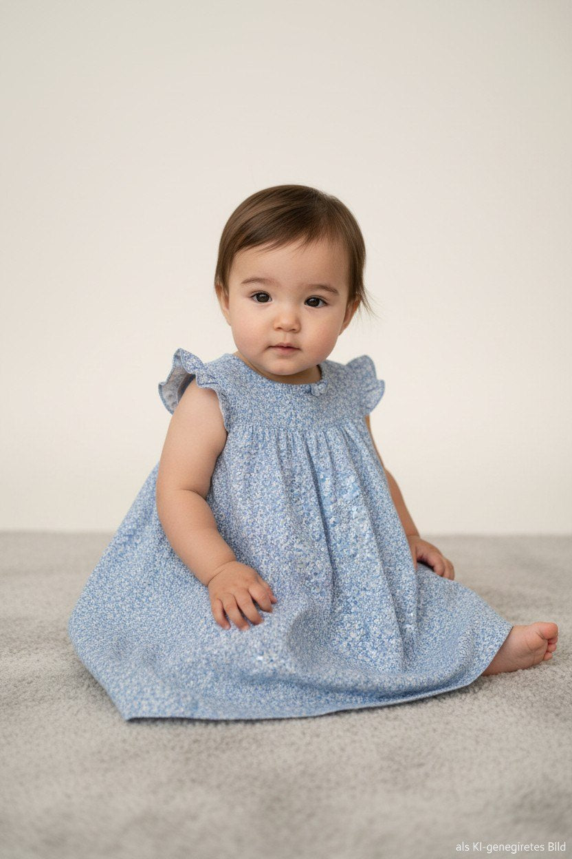 Esprit Kleid 128 Blau mit weißen Mustern