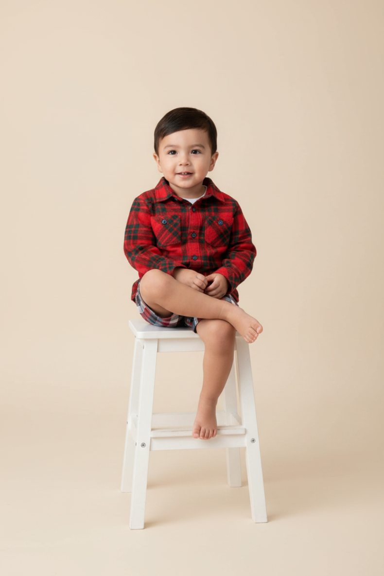  2er Kidkiddo Set 86 Rot, Blau Kariert