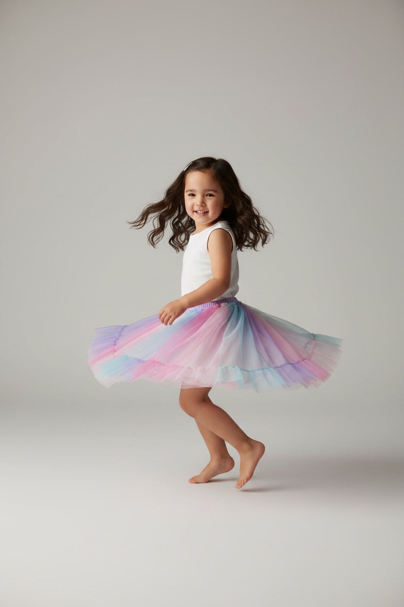 Kidkiddo Bundle, Kleider,Rock 116 Gelb,Pink, Bunt