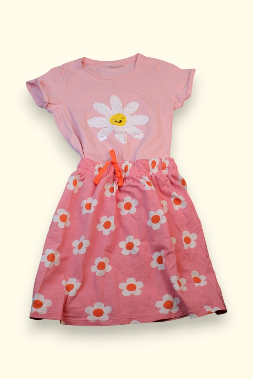 3er Kidkiddo Set 128 Pink,Rosa,Weiß