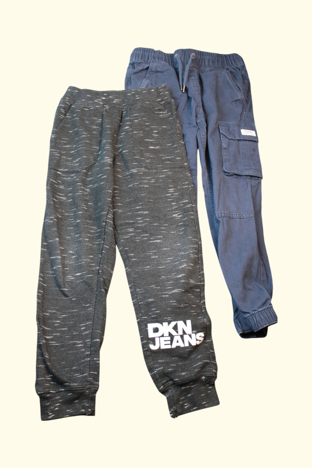 2er Kidkiddo Set 116 Dunkelgrau mit Weiß,Dunkelblau