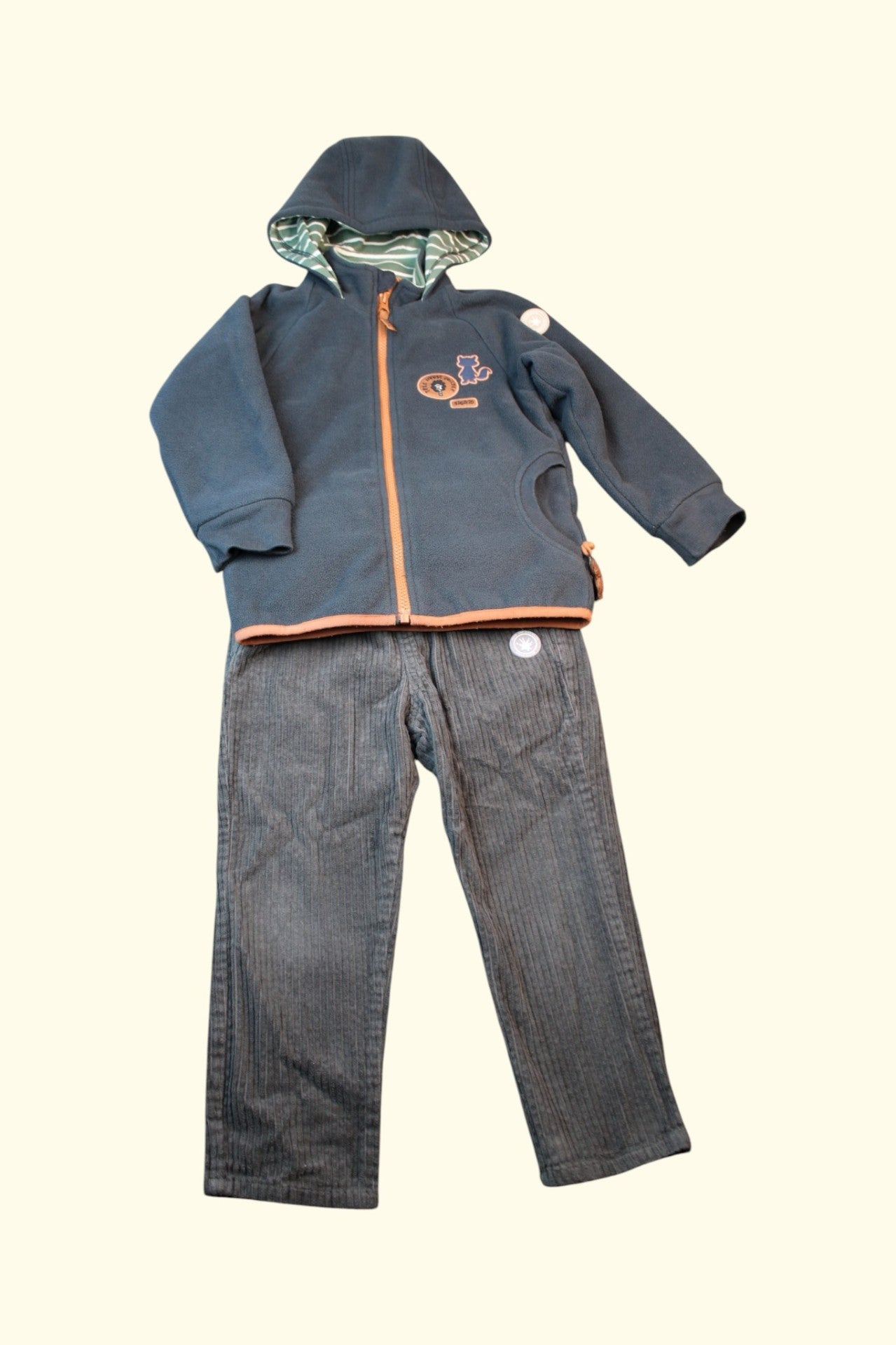Sigikid Jacke,Hose,Dunkelgrau,Grün,Orange,Braun