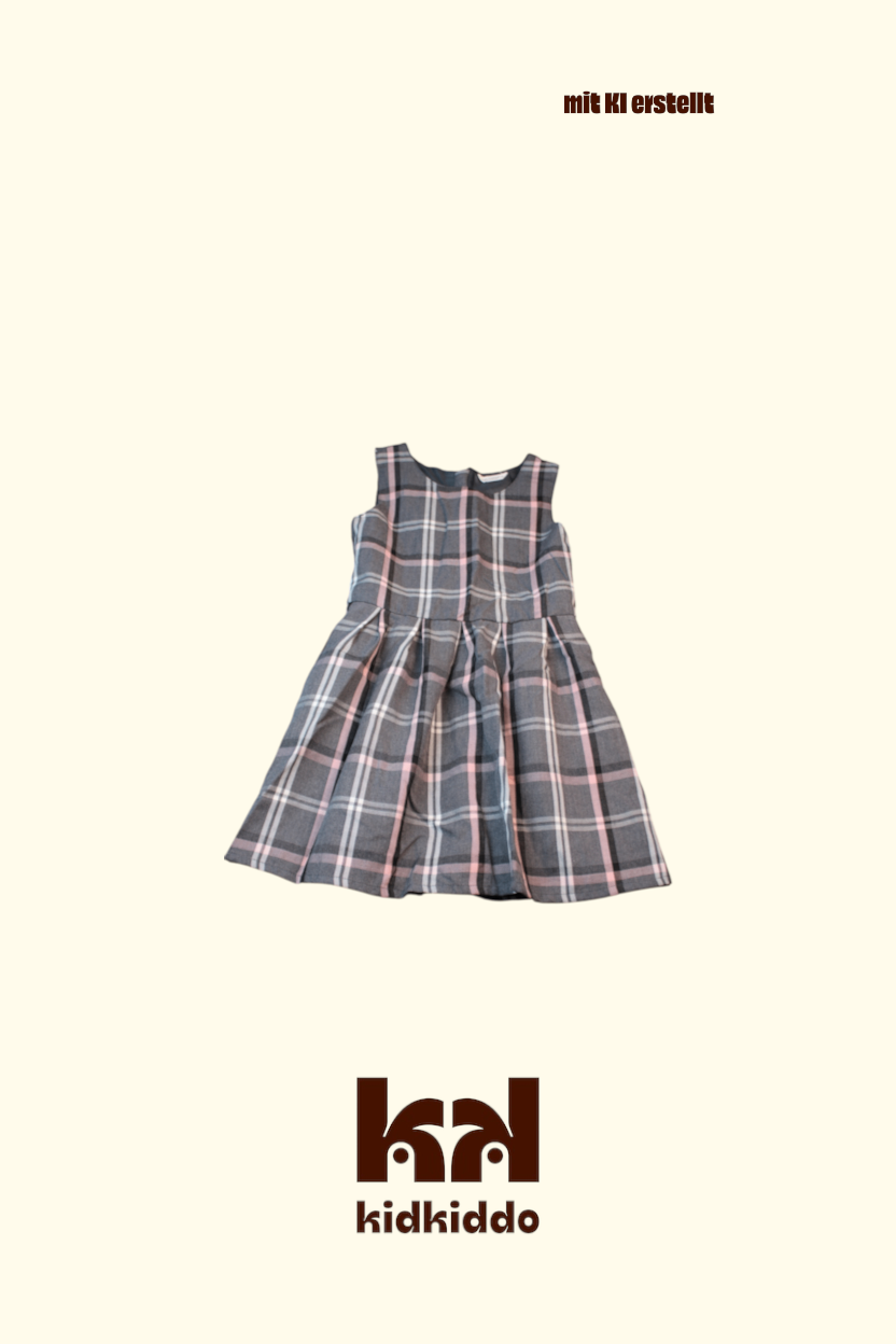 Kidkiddo Set Kleid 116 Grau,Rosa,Dunkelblau