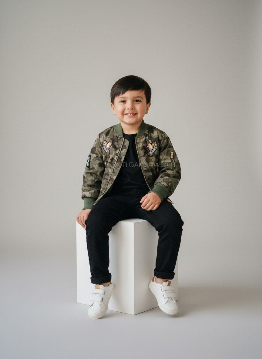 Cars Jacke 98 Grün,Camouflage