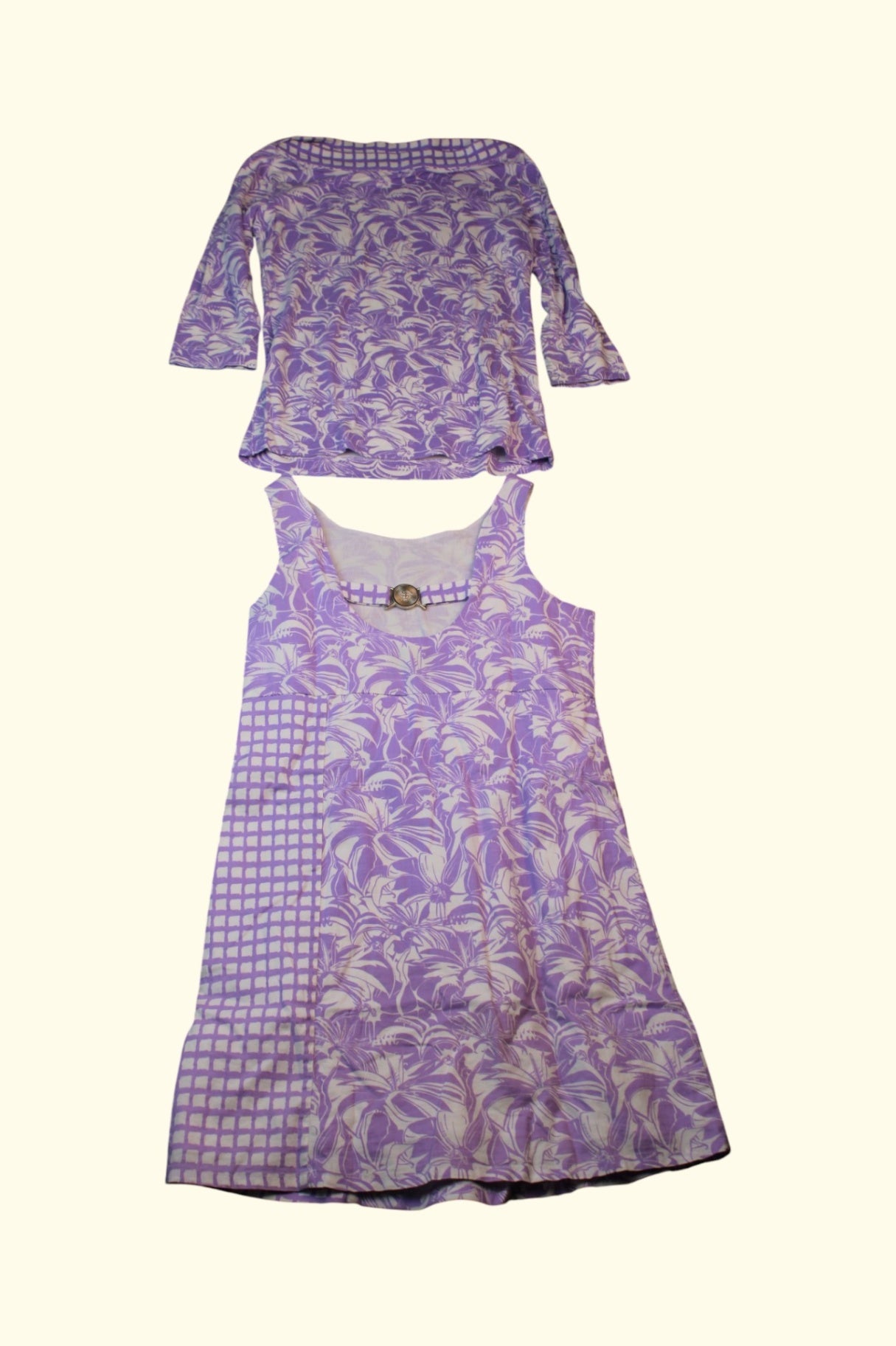 Versace Kleid 104 Lila und Weiß