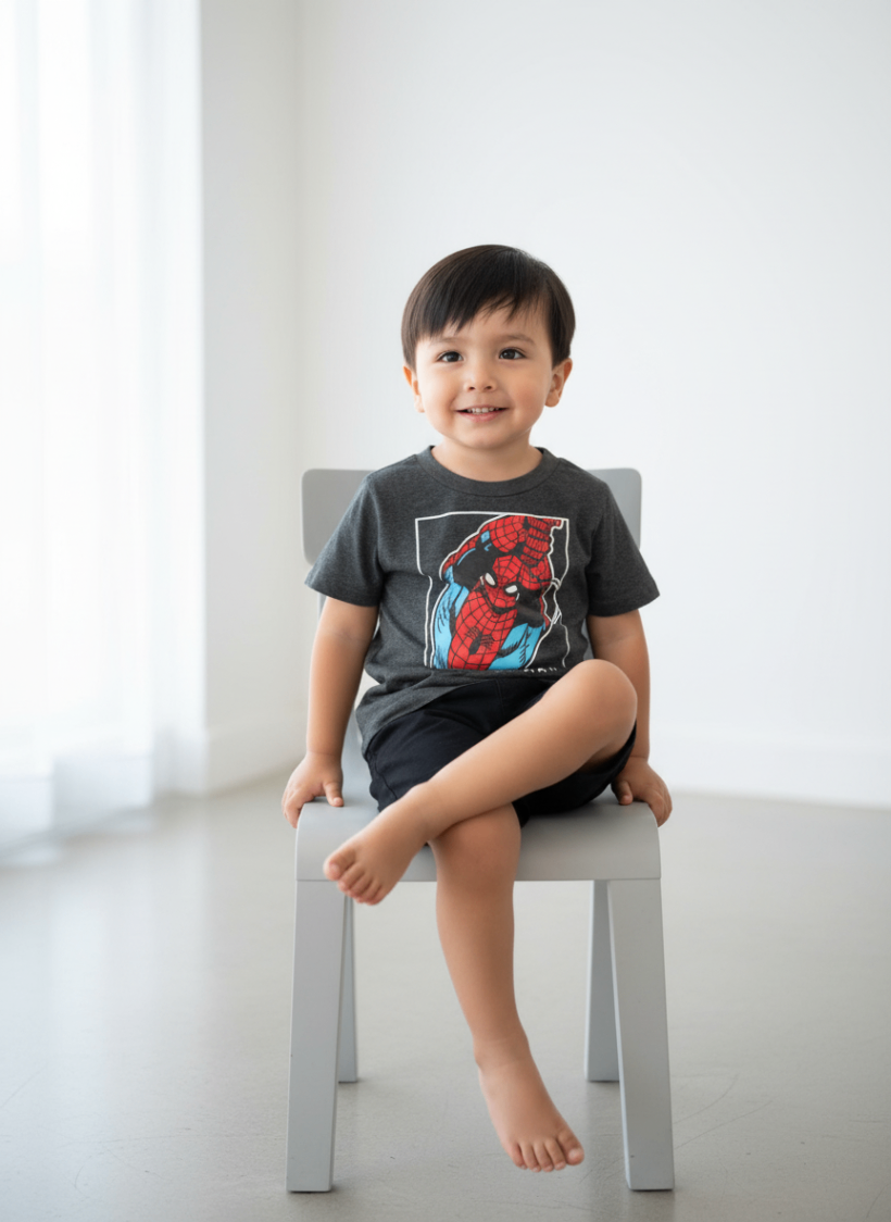 2er Kidkiddo Set 116 Rot,Grau