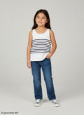 Junior Gaultier Oberteil 134 Weiß mit Marineblau