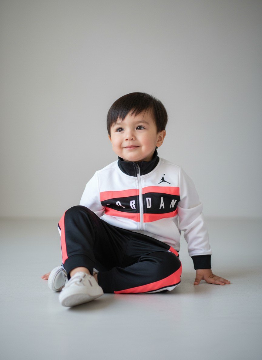 Jordan Jogginganzug 98 Weiß, Schwarz, Rot