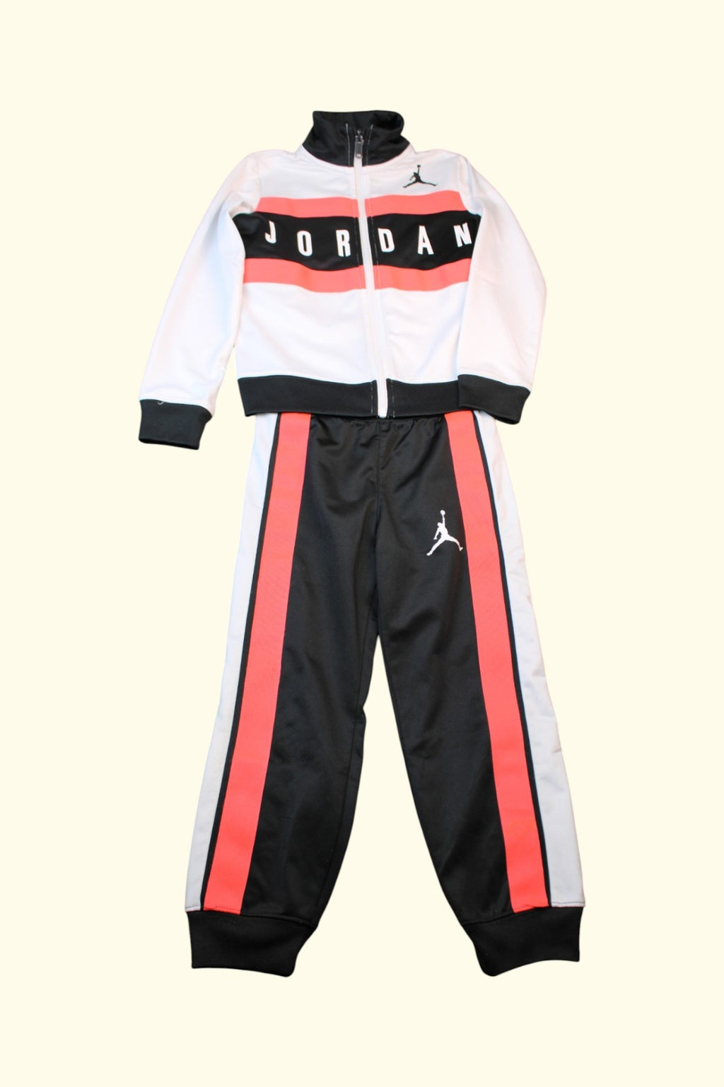 Jordan Jogginganzug 98 Weiß, Schwarz, Rot