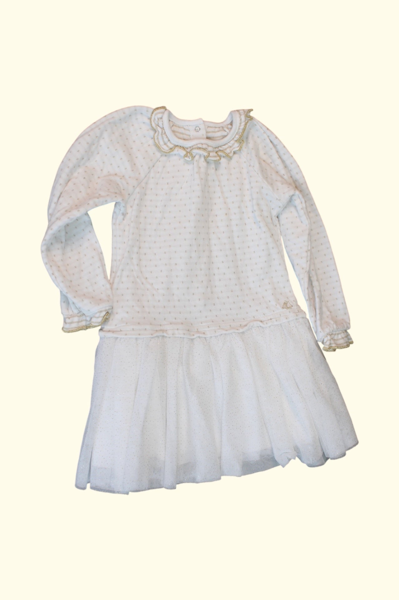 Petit Bateau Kleid 80 Creme