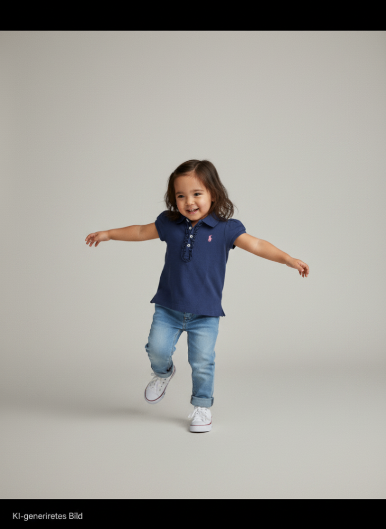 Ralph Lauren Polo Shirt 98 Blau,Pink