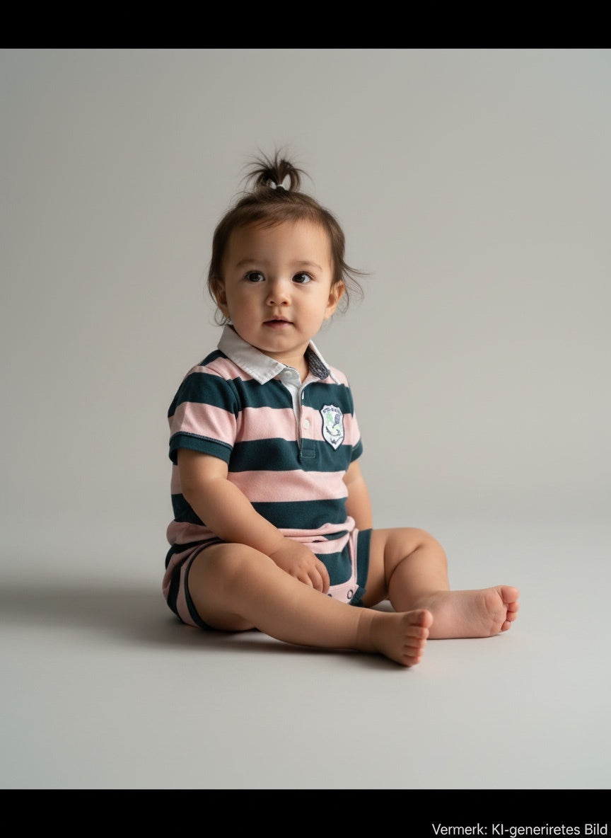 Kidkiddo Bundle 68 Gestreift (Marineblau, Rosa, Weiß)