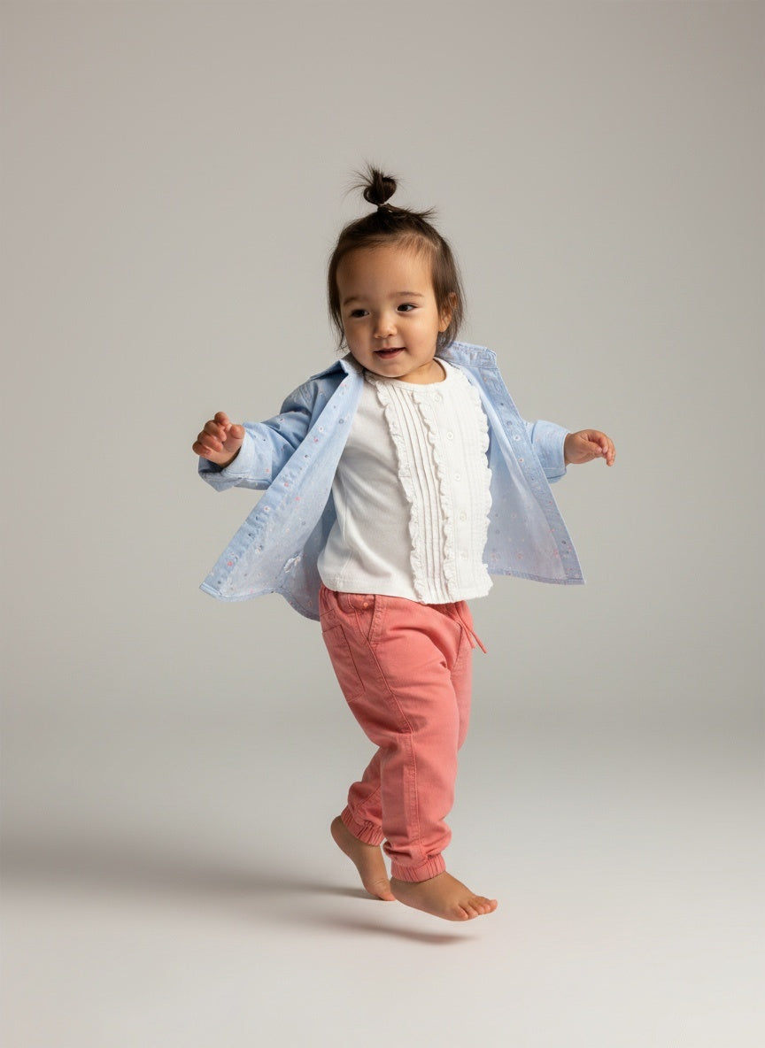  Kidkiddo Bundle 86 Blau, Weiß, Altrosa