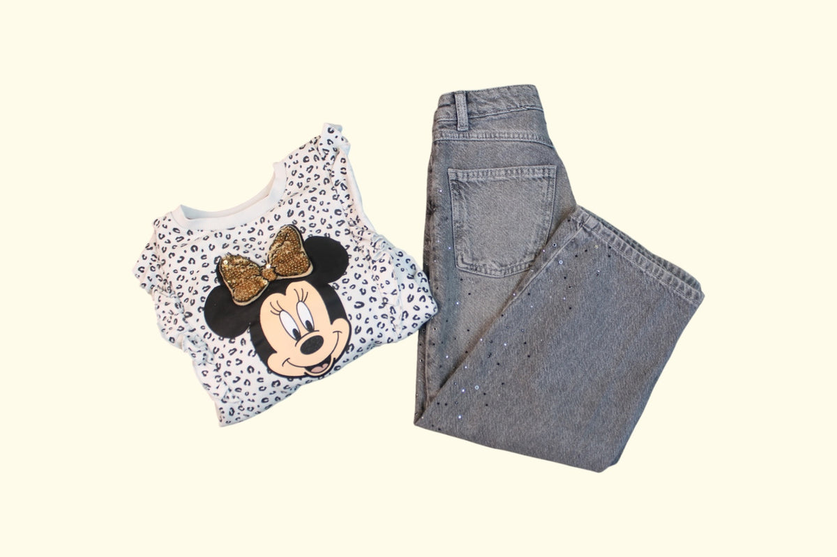 2er Kidkiddo Set 110 Weiß, Schwarz, Grau