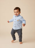 Kidkiddo Bundle 80/86 Grau, Blau, Beige