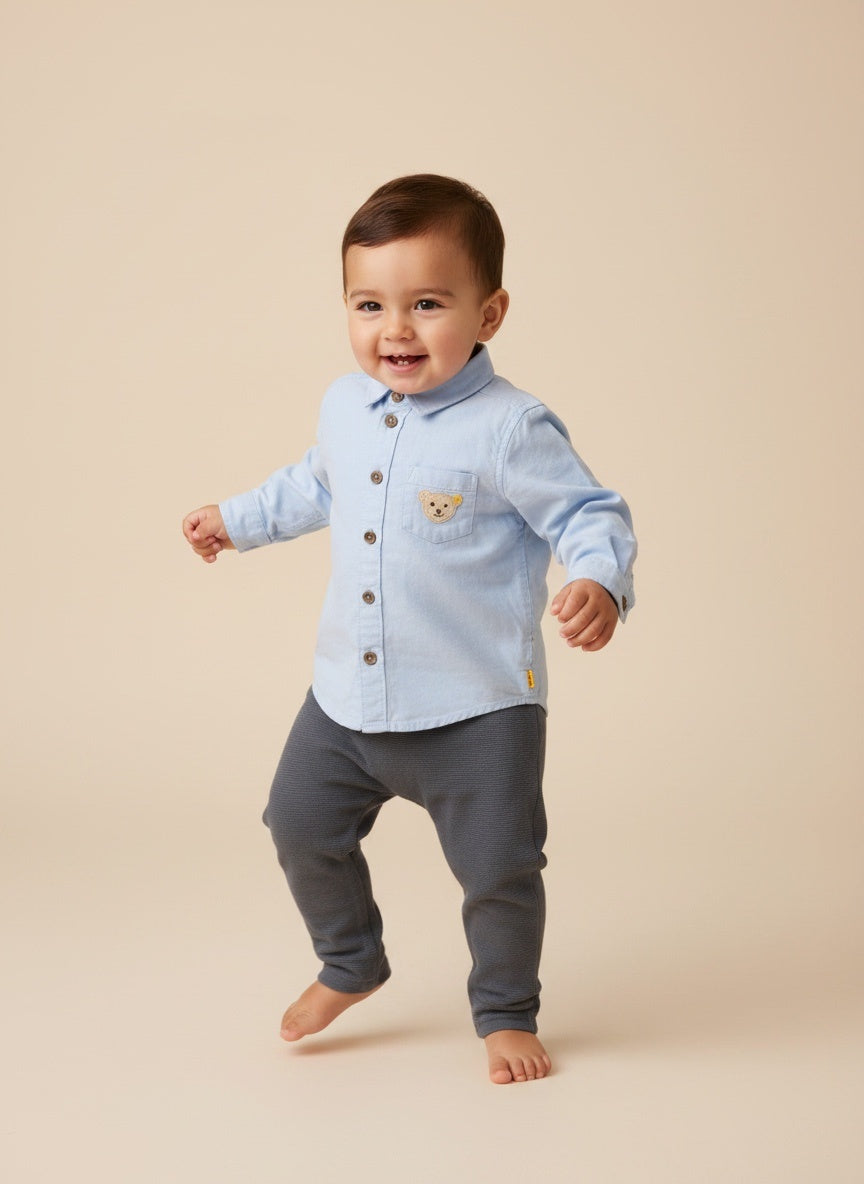Kidkiddo Bundle 80/86 Grau, Blau, Beige