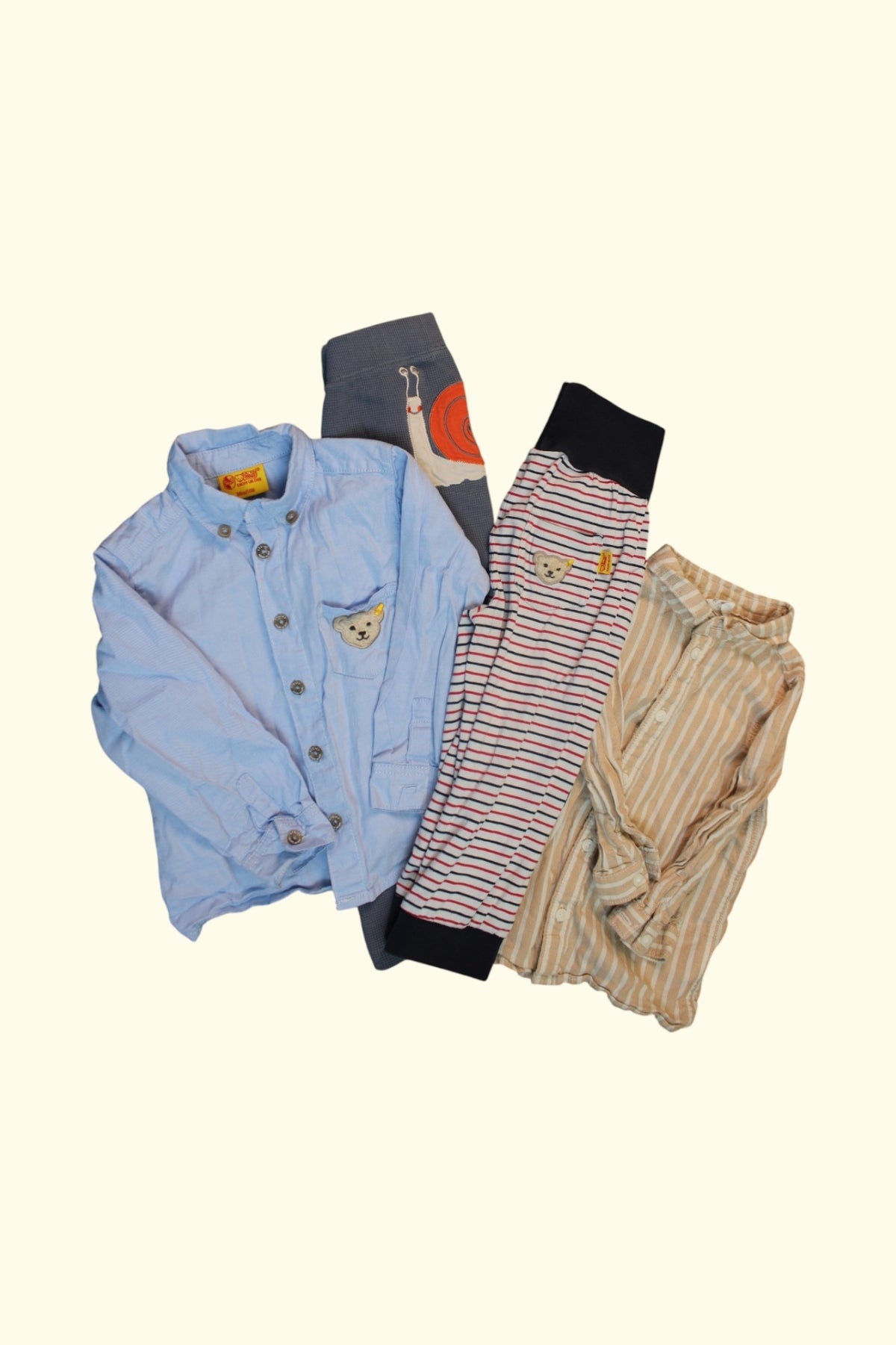 Kidkiddo Bundle 80/86 Grau, Blau, Beige