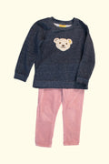Steiff 2er Kidkiddo Set 92 Dunkelblau, Altrosa