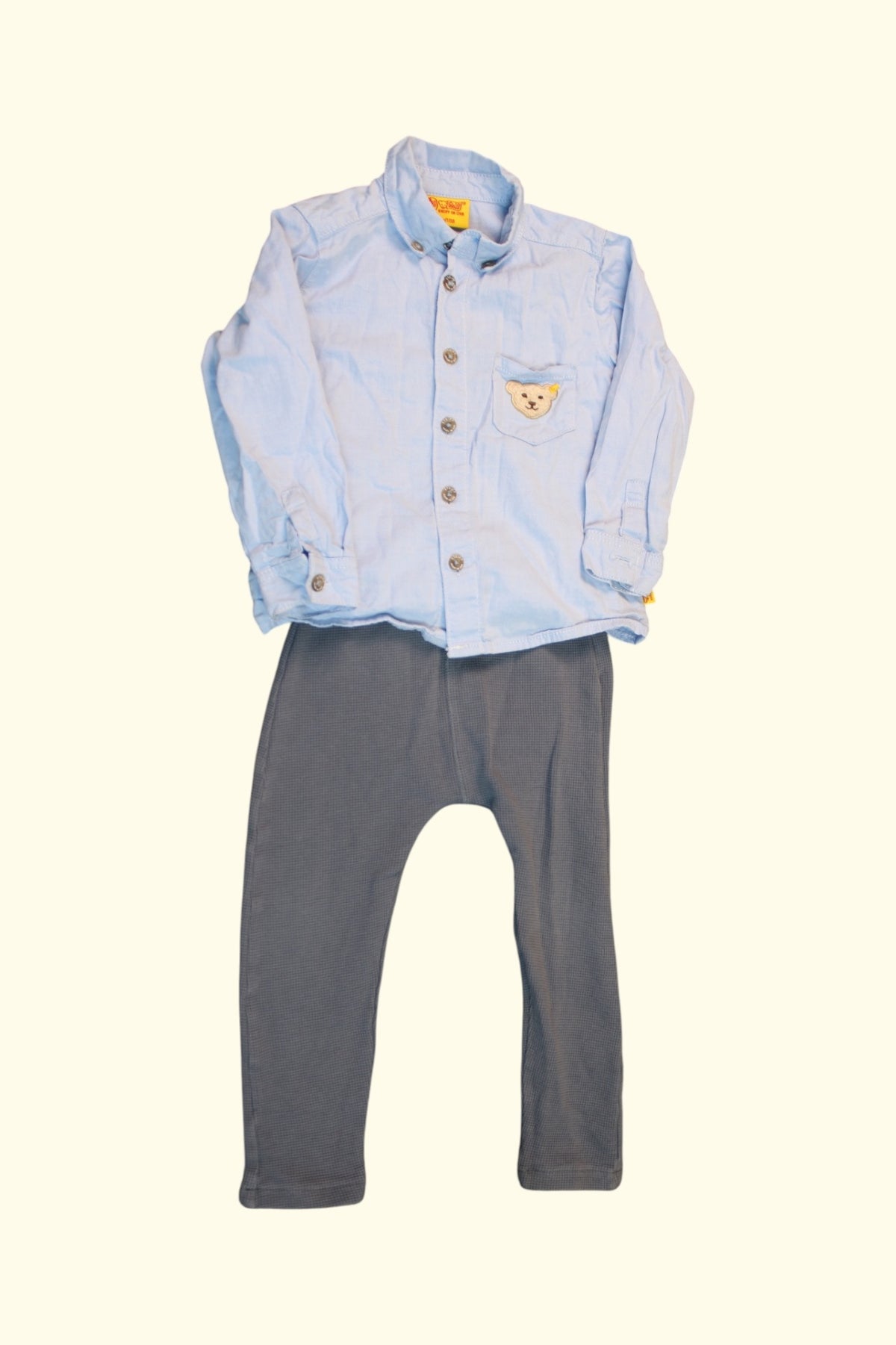 Kidkiddo Bundle 80/86 Grau, Blau, Beige