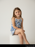 Petit Bateau Jumpsuite 134 Weiß, Blau