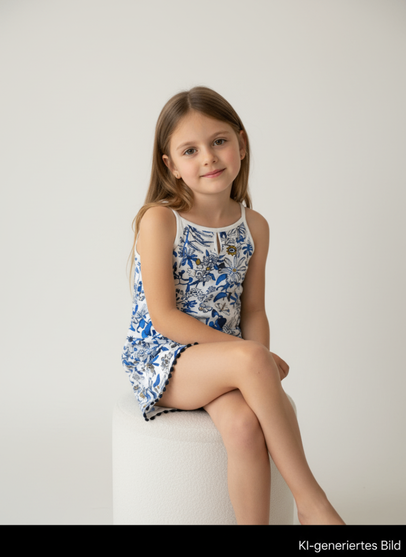 Petit Bateau Jumpsuite 134 Weiß, Blau