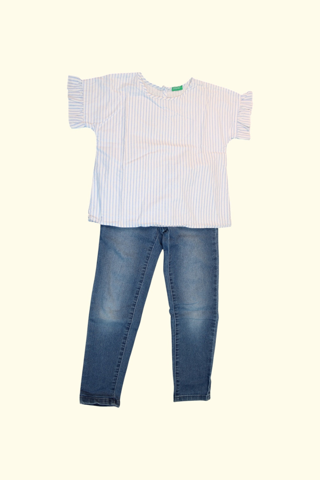 United Colors of Benetton 2er Kidkiddo Set 116 Weiß , Blau