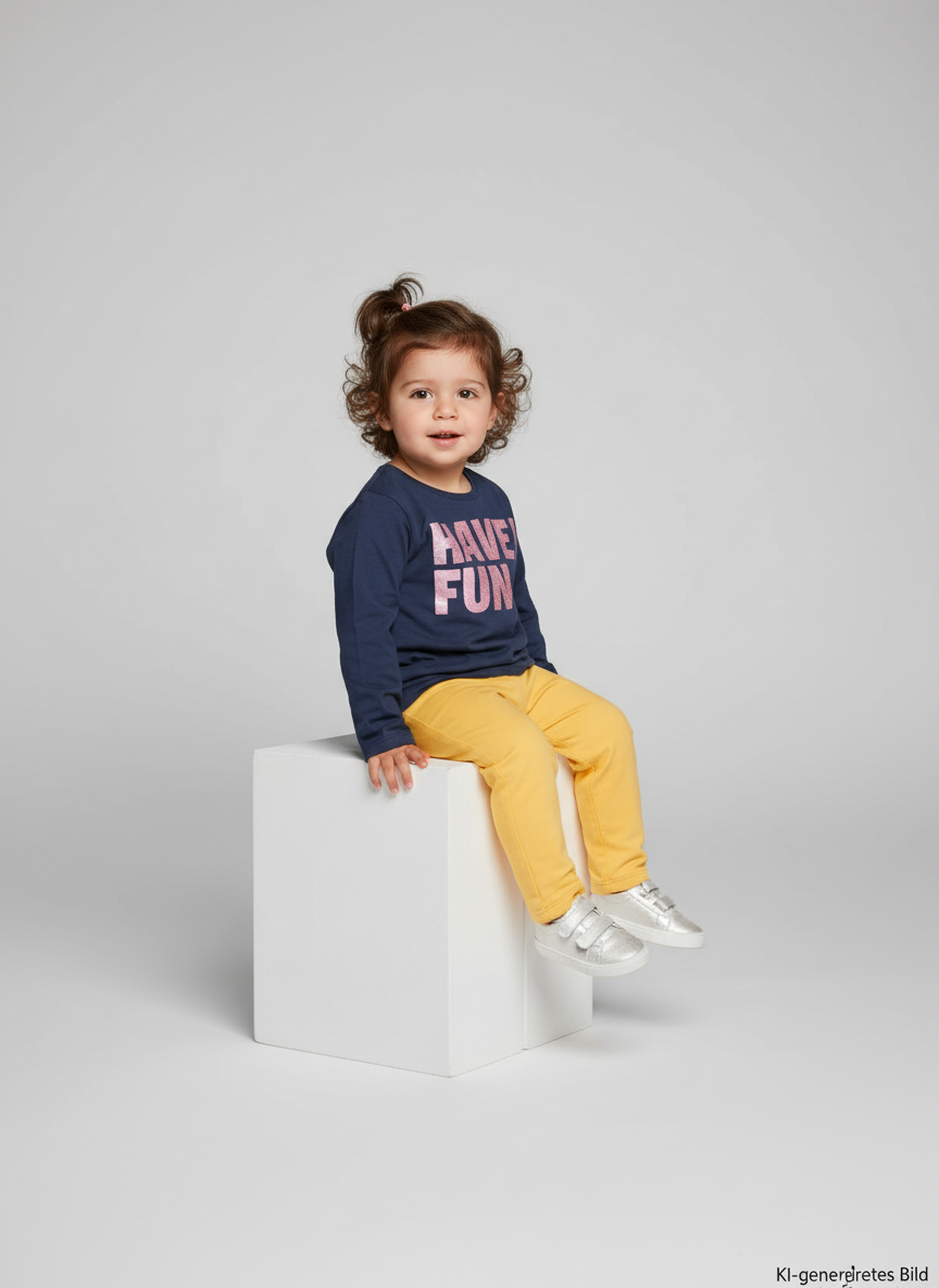 United Colors of Benetton 2er Kidkiddo Set 116 Blau, Gelb