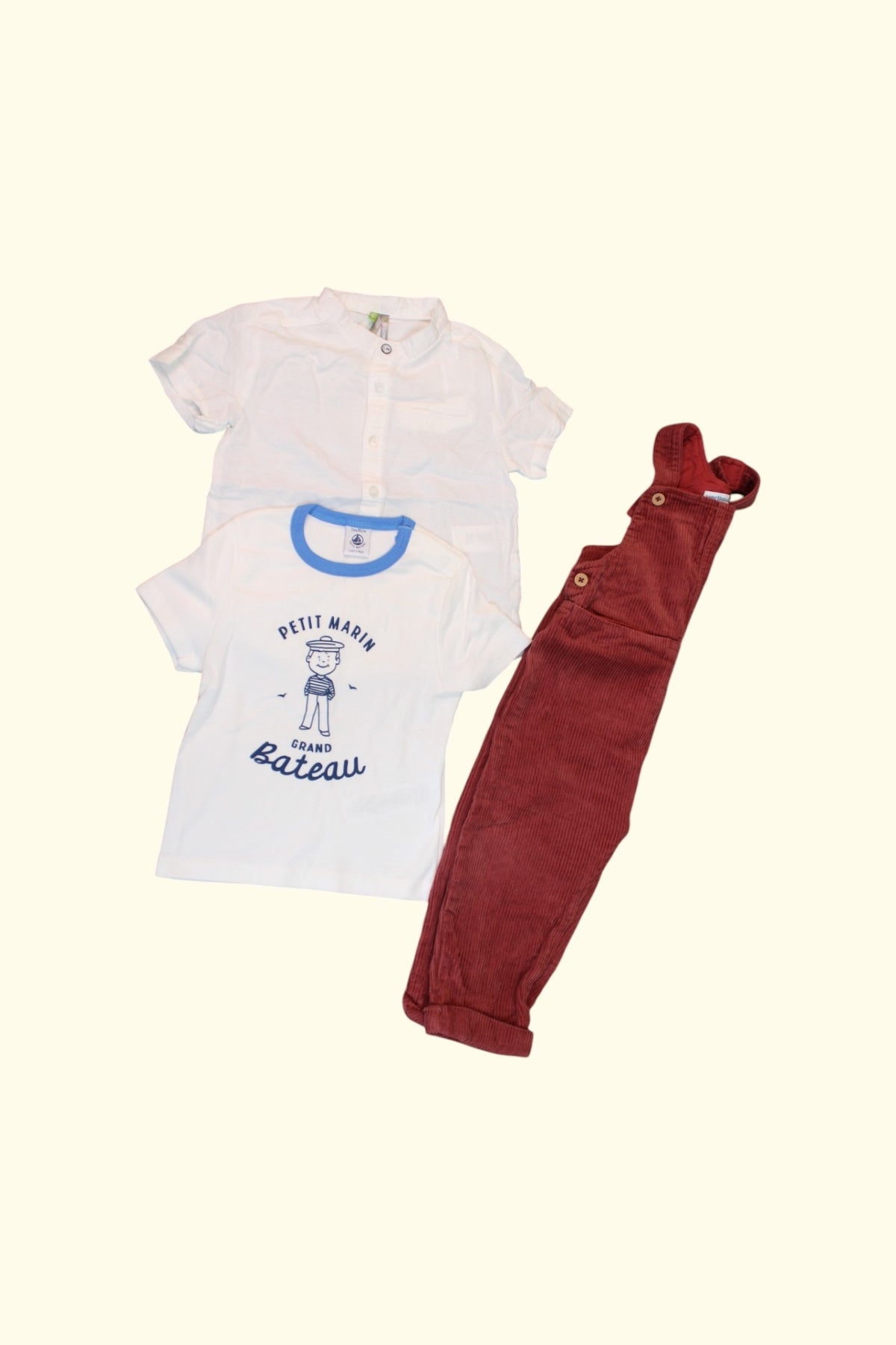 Kidkiddo Bundle 80 Bordeaux, Creme