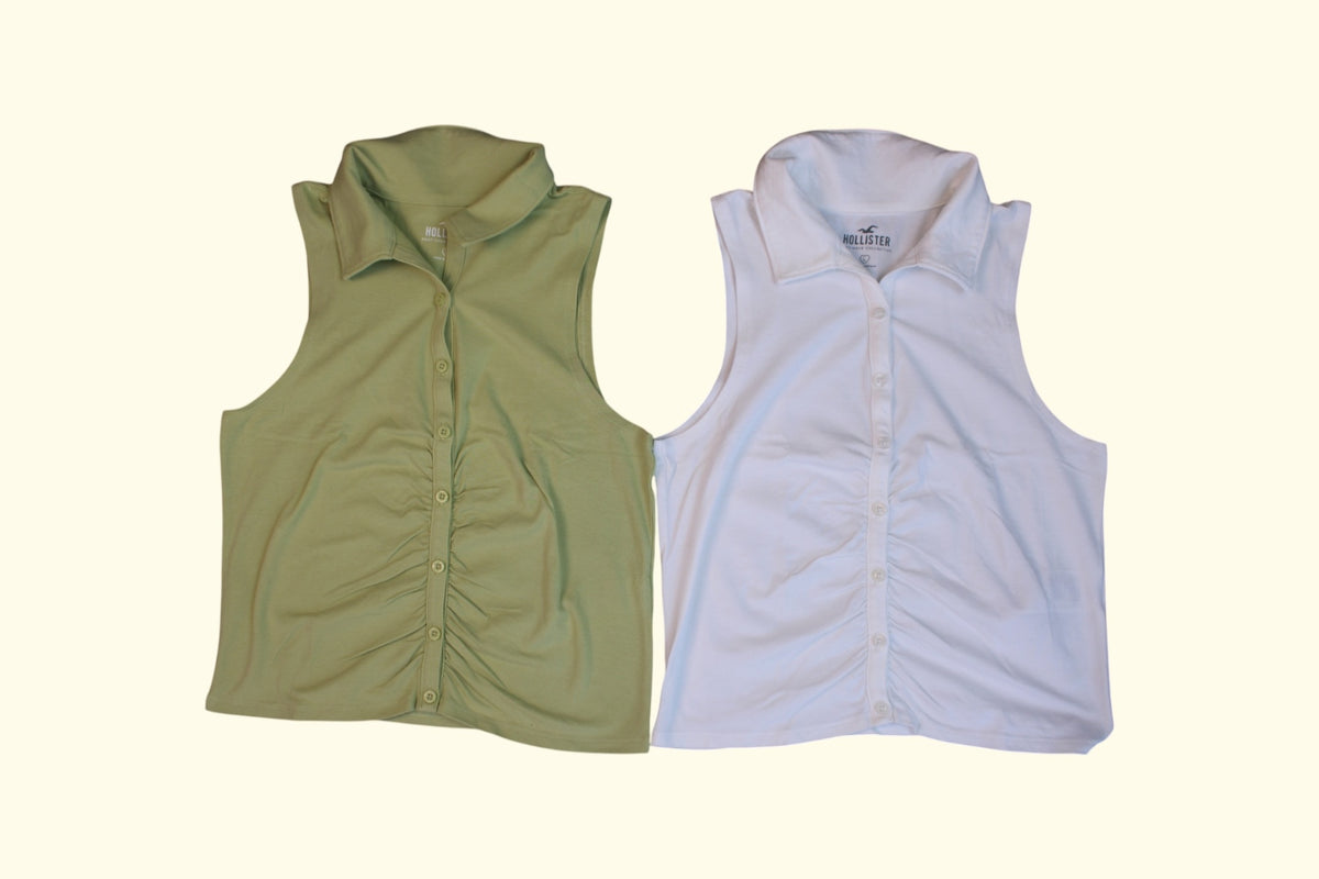Hollister 2er Kidkiddo Set 158 Weiß, Hellgrün