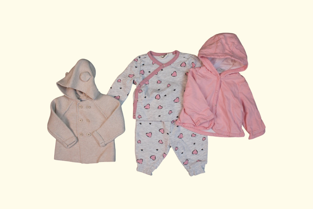 Kidkiddo Bundle 62 Grau, Rosa