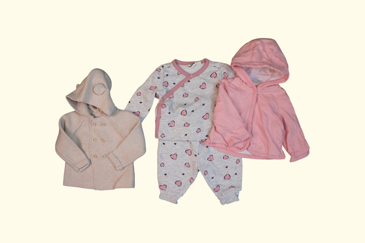 Kidkiddo Bundle 62 Grau, Rosa