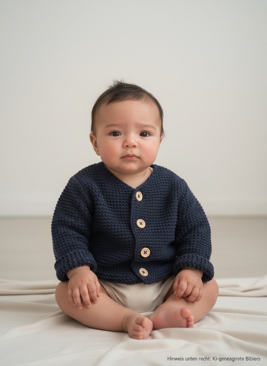 Petit Bateau Strickjacke 52 Dunkelblau