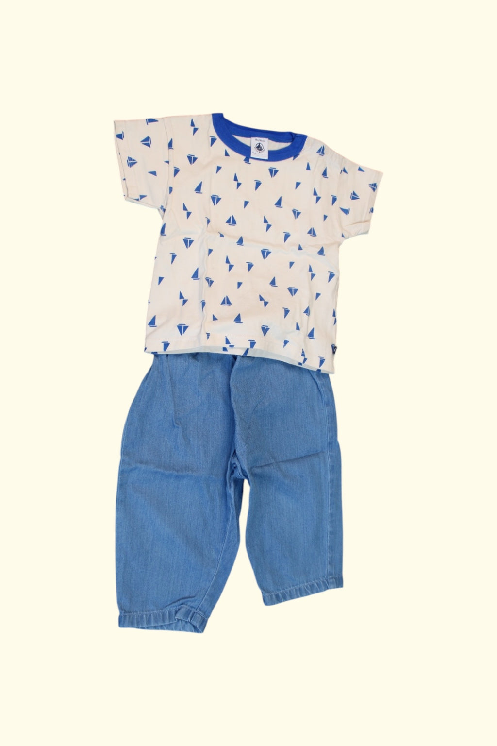 Petit Bateau Kidkiddo Bundle 76 Blau, Creme
