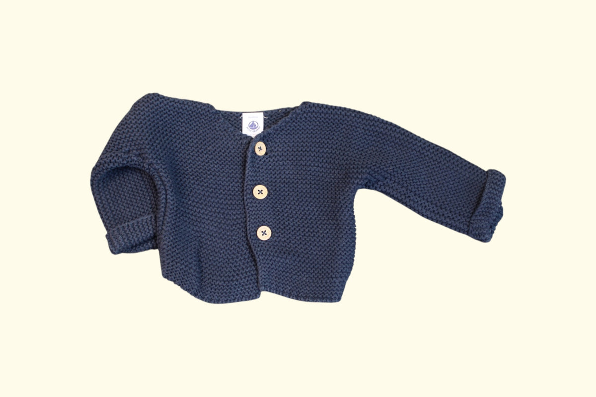 Petit Bateau Strickjacke 52 Dunkelblau