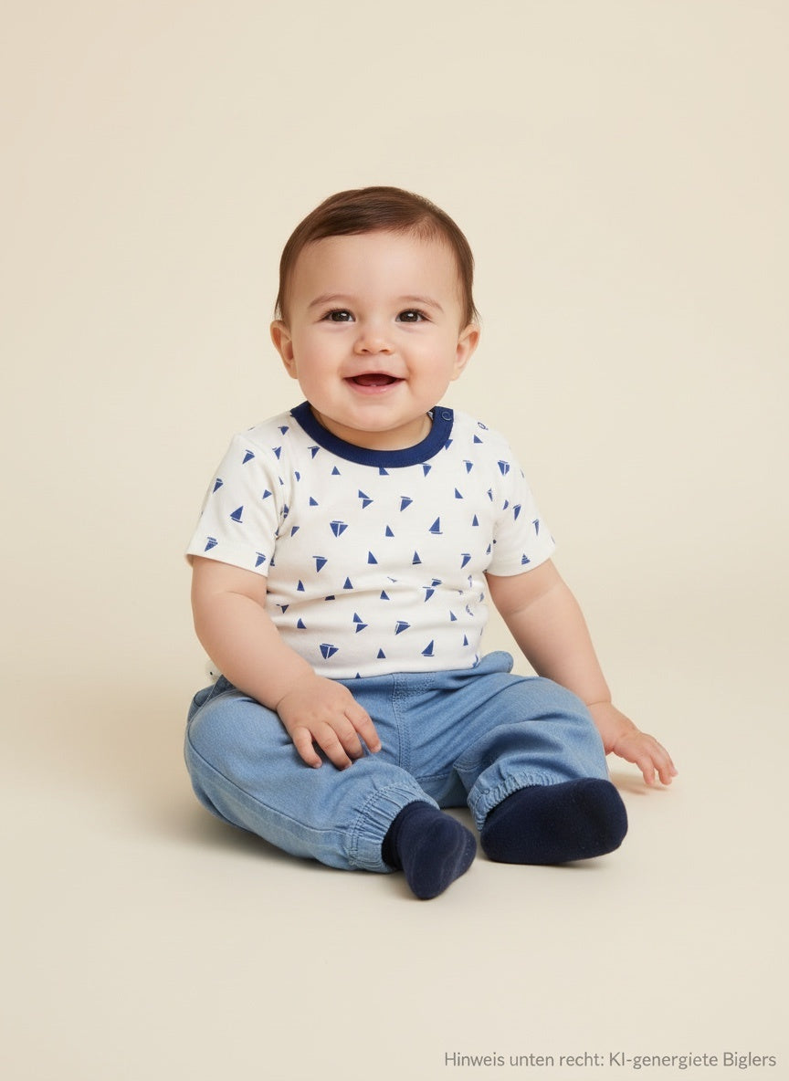 Petit Bateau Kidkiddo Bundle 76 Blau, Creme