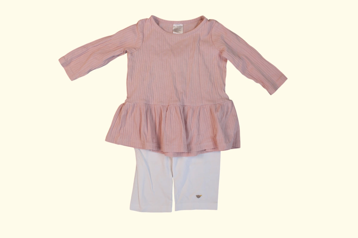 Steiff H&M 2er Kidkiddo Set 62 Rosa, Weiß