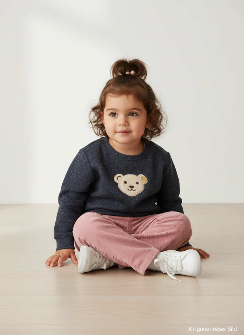 Steiff 2er Kidkiddo Set 92 Dunkelblau, Altrosa