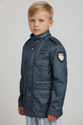 Blauer Jacke 74 Blau