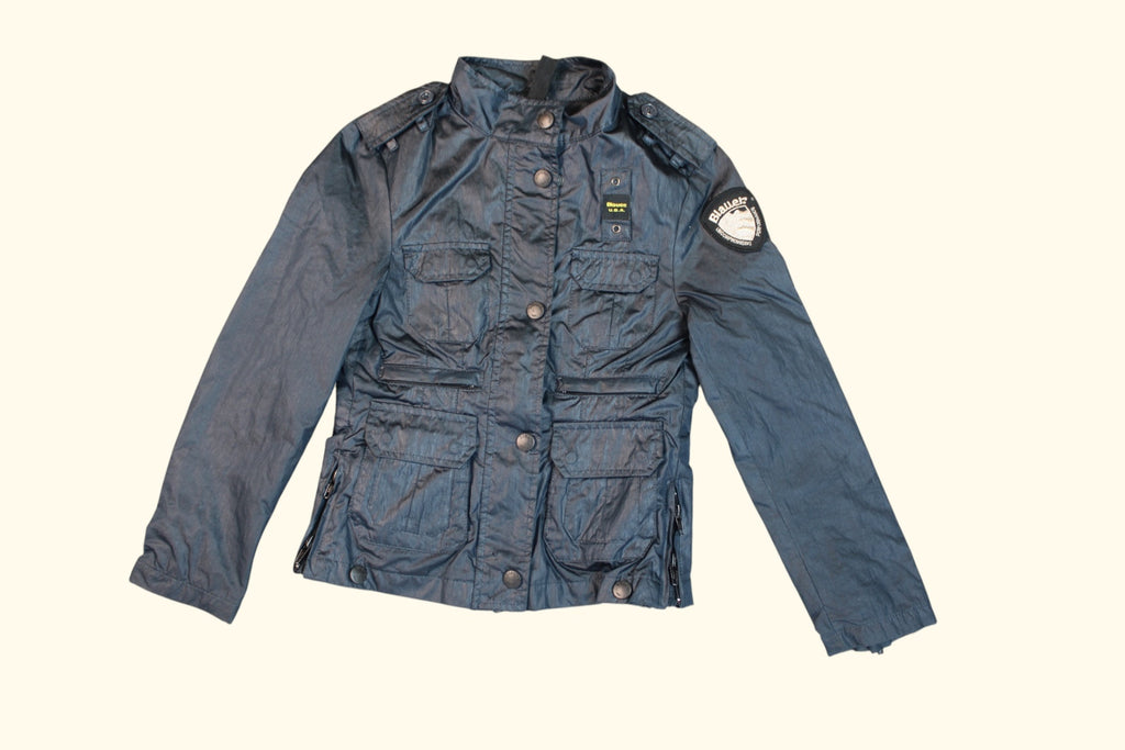 Blauer Jacke 74 Blau