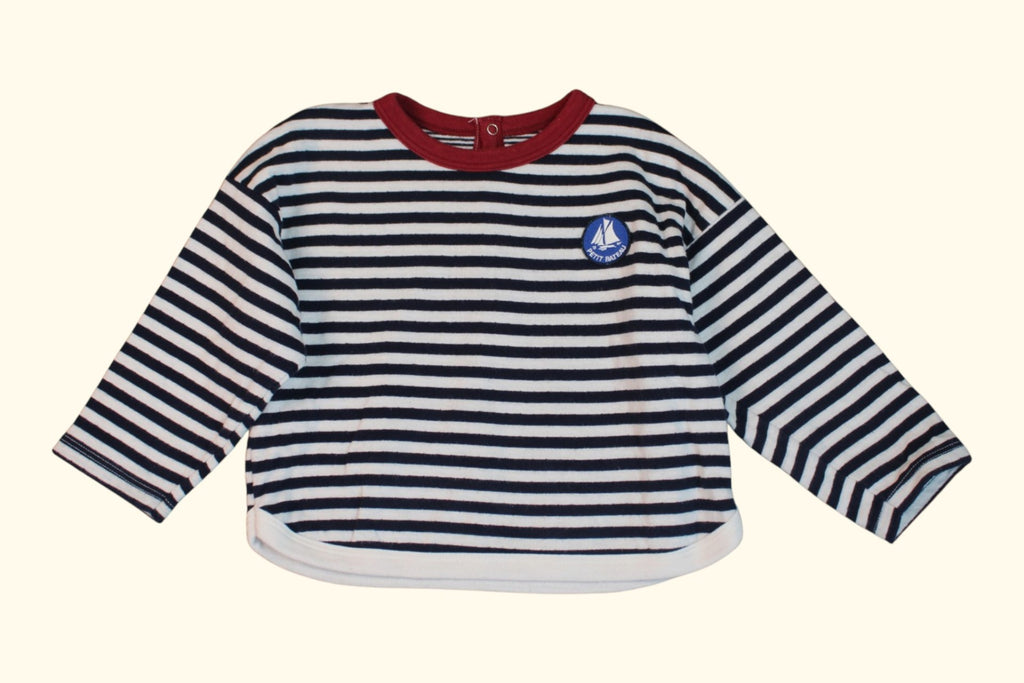 Petit Bateau Oberteil 80 Schwarz, Weiß, Rot