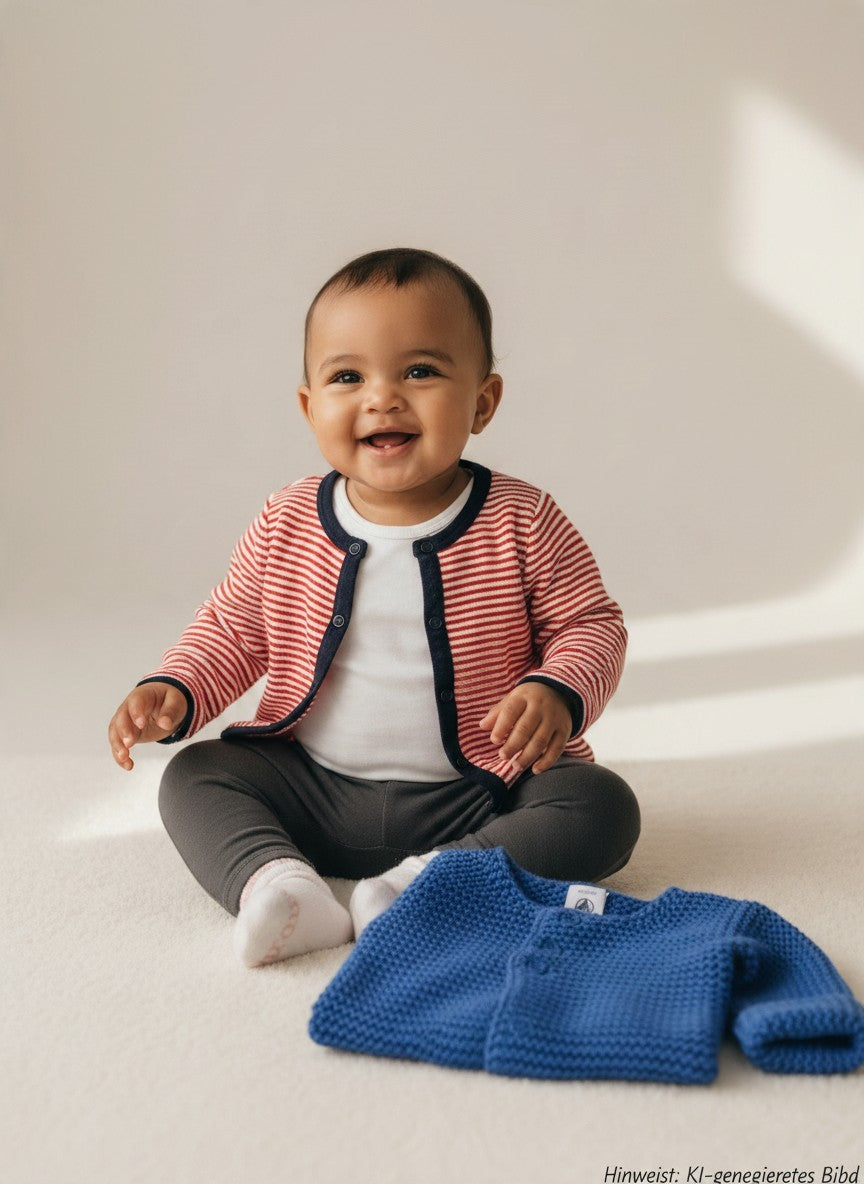Petit Bateau Jacke 104/110 Blau, Rot