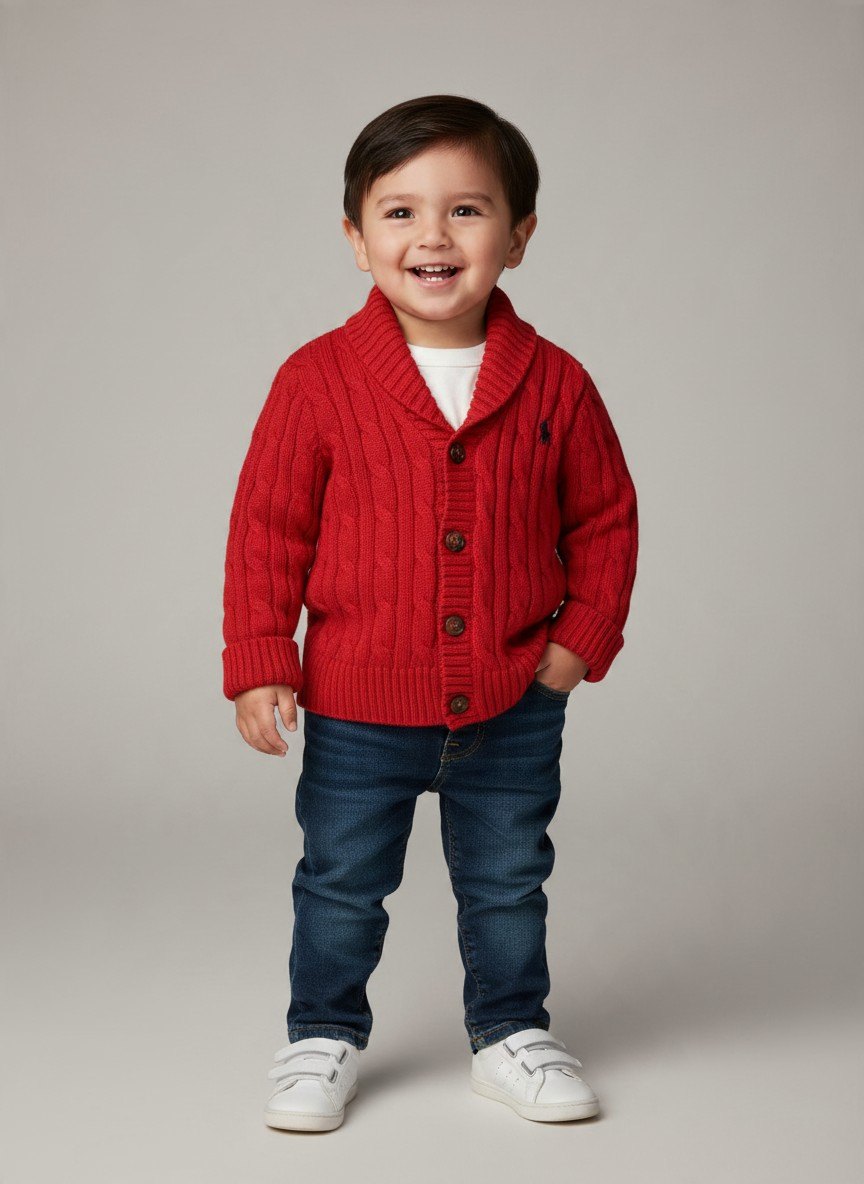 Ralph Lauren Strickjacke 86 Rot