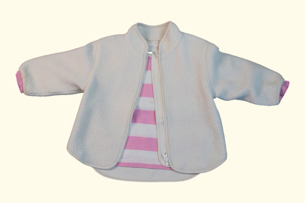 Arket Jacke,Langarmshirt 56 Weiß,Rosa