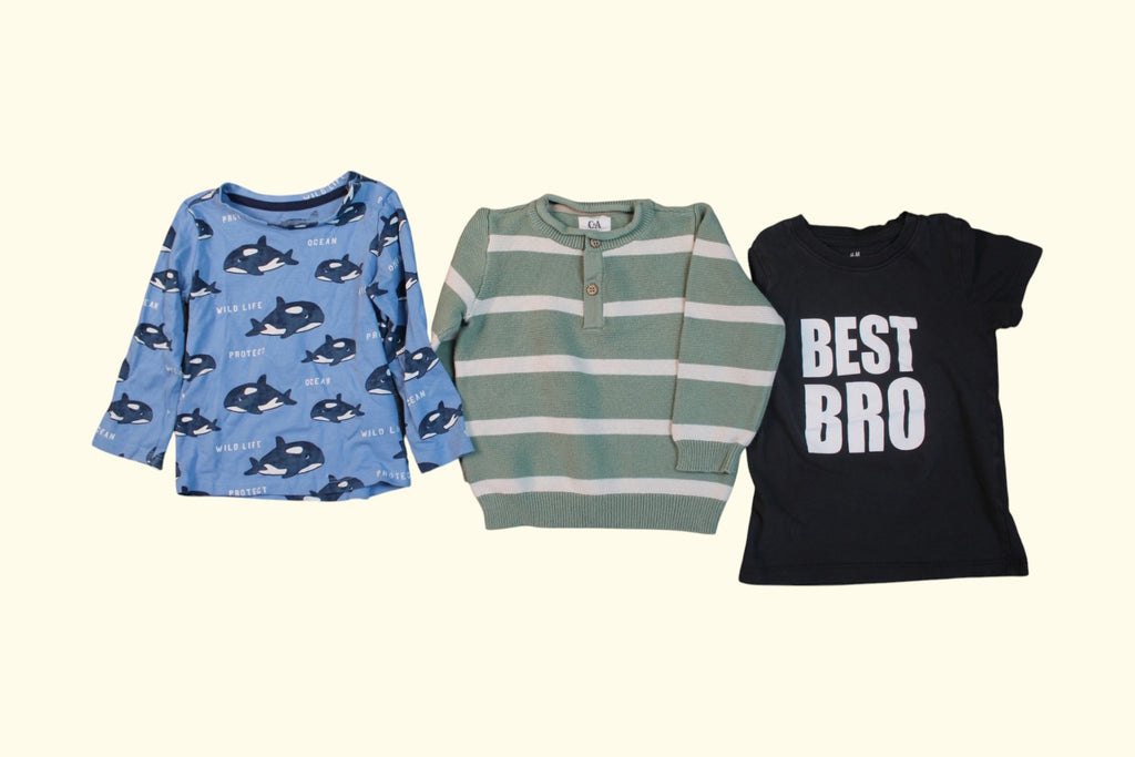 C&A, H&M Kidkiddo Bundle 80 Blau, Grün,Schwarz