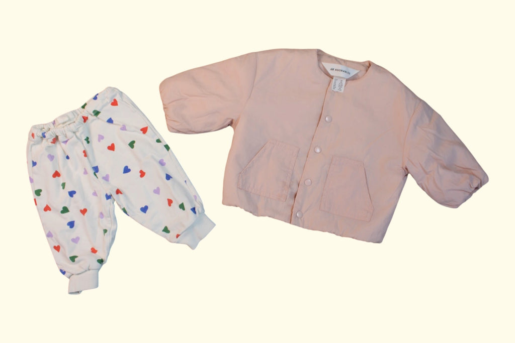 H&M Adorables,Arket Kidkiddo Set 62 Rosa,Weiß