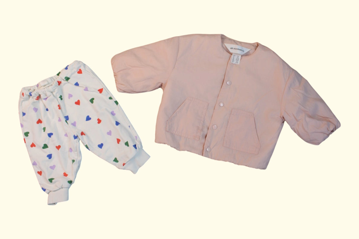H&M Adorables,Arket Kidkiddo Set 62 Rosa,Weiß